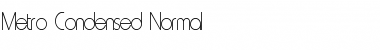 Metro-Condensed Normal Font
