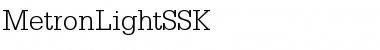 MetronLightSSK Font