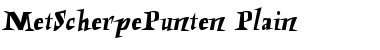 MetScherpePunten Plain Font