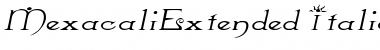 MexacaliExtended Italic Font