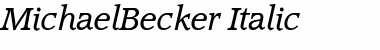 MichaelBecker Italic Font