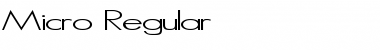 Micro Regular Font