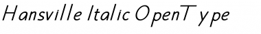 Hansville Italic Font