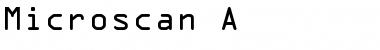 Microscan A Regular Font