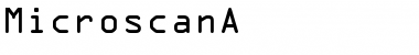 MicroscanA Regular Font