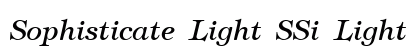Sophisticate Light SSi Light Italic Preview