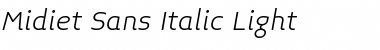 Midiet Sans Italic Light Font