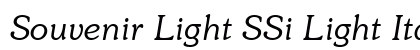 Souvenir Light SSi Light Italic Preview