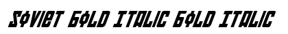 Soviet Bold Italic Bold Italic preview