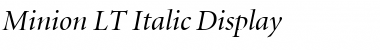 Minion LT Display Italic Font