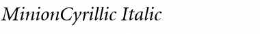 MinionCyrillic RomanItalic Font
