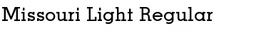 Missouri-Light Regular Font