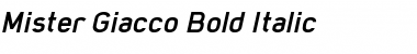 Mister Giacco Bold Italic Font