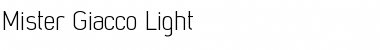 Mister Giacco Light Font