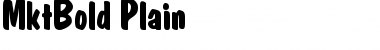 MktBold Plain: Font