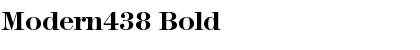 Modern438 Bold Font