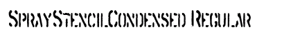 SprayStencilCondensed Regular preview