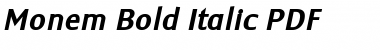 Monem Bold Italic Font Monem Bold Italic Font