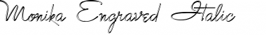 Monika 'Engraved' Italic Font