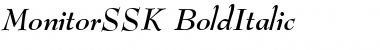 MonitorSSK BoldItalic Font