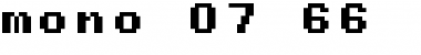 mono 07_66 Regular Font mono 07_66 Regular Font