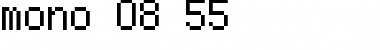 mono 08_55 Regular Font mono 08_55 Regular Font