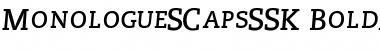 MonologueSCapsSSK BoldItalic Font