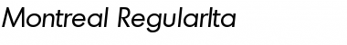 Montreal-RegularIta Regular Font