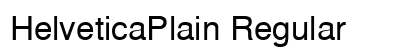 HelveticaPlain Regular preview