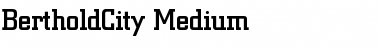 BertholdCity-Medium Medium Font
