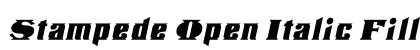 Stampede Open Italic Fill Regular preview