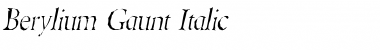 Berylium Gaunt Italic Font