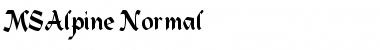 MSAlpine Normal Font