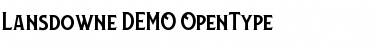 Download Lansdowne DEMO Font