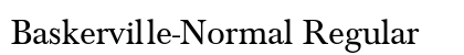 Baskerville-Normal Regular preview