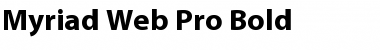 Myriad Web Pro Bold Font
