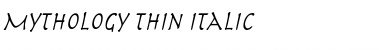 Mythology Thin Italic Font