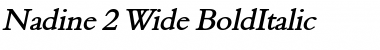 Nadine 2 Wide BoldItalic Font