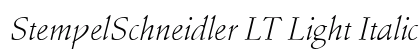 StempelSchneidler LT Light Italic preview