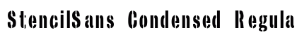 StencilSans Condensed Regular Preview