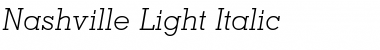 Nashville Light Italic Font