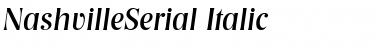 NashvilleSerial Italic Font