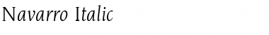 Navarro Italic Font Navarro Italic Font