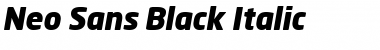 Neo Sans Black Italic Font