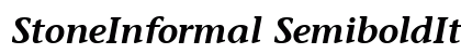 StoneInformal SemiboldItalic preview