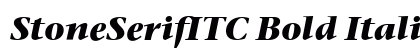 StoneSerifITC Bold Italic Preview