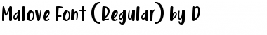 Malove Regular Font