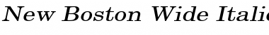 New Boston Wide Italic Font