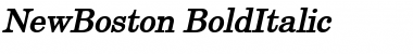 NewBoston BoldItalic Font