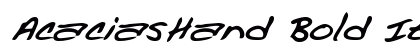 AcaciasHand Bold Italic Preview
